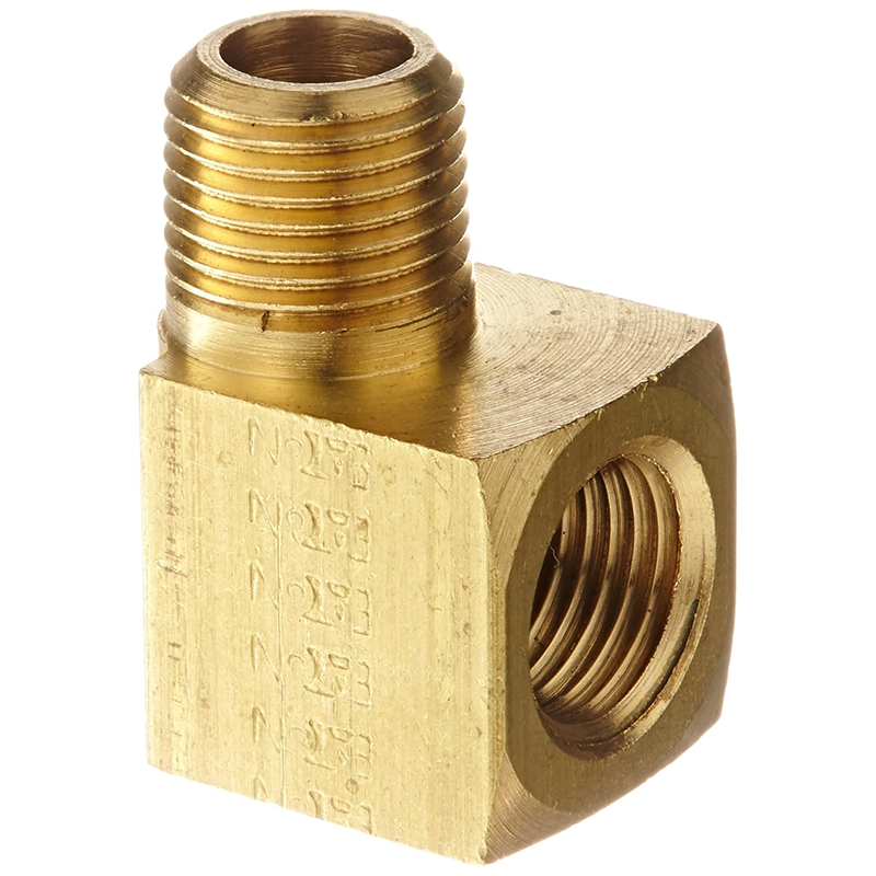 3/8" FPT x 3/8" MPT 90 Brass Street Elbow