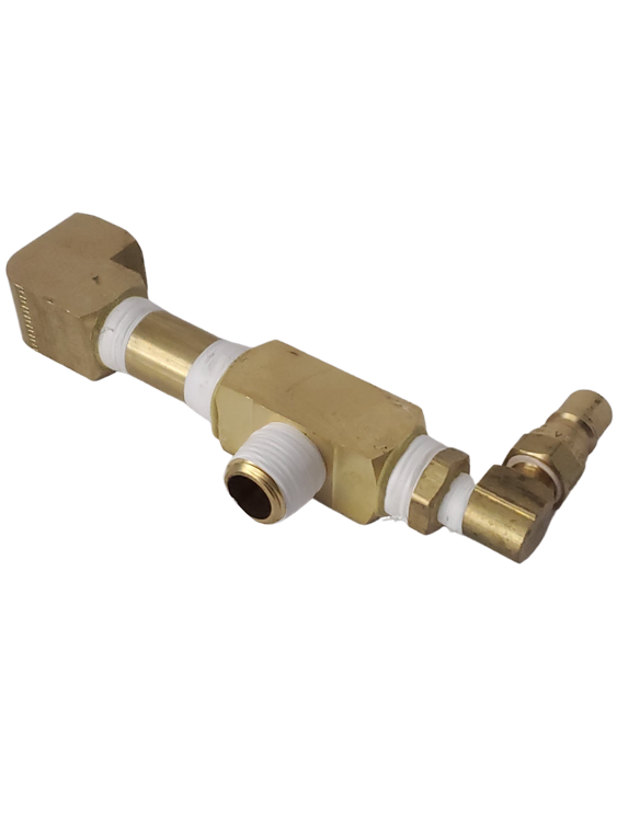 Butler System Brass Fittings at Top of CAT Pump for Dampener and Pressure Gauge