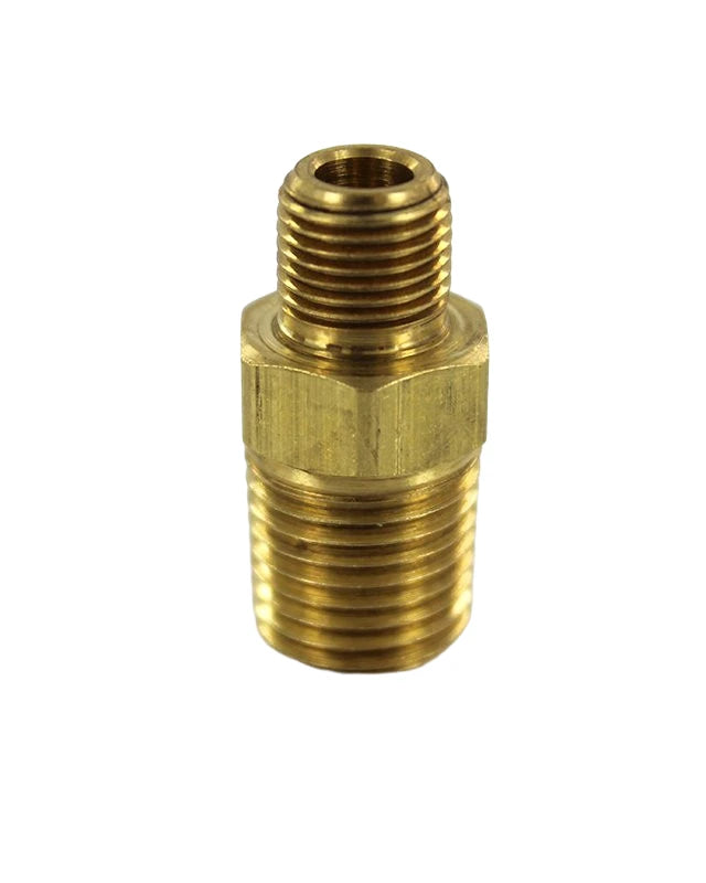 1/4″ MPT × 1/8″ MPT Brass Reducing Hex Nipple