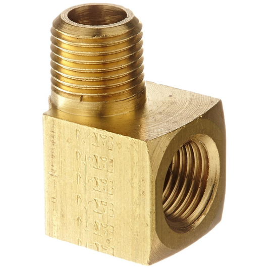 3/8" FPT x 3/8" MPT 90 Brass Street Elbow