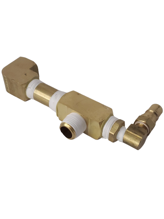 Butler System Brass Fittings at Top of CAT Pump for Dampener and Pressure Gauge