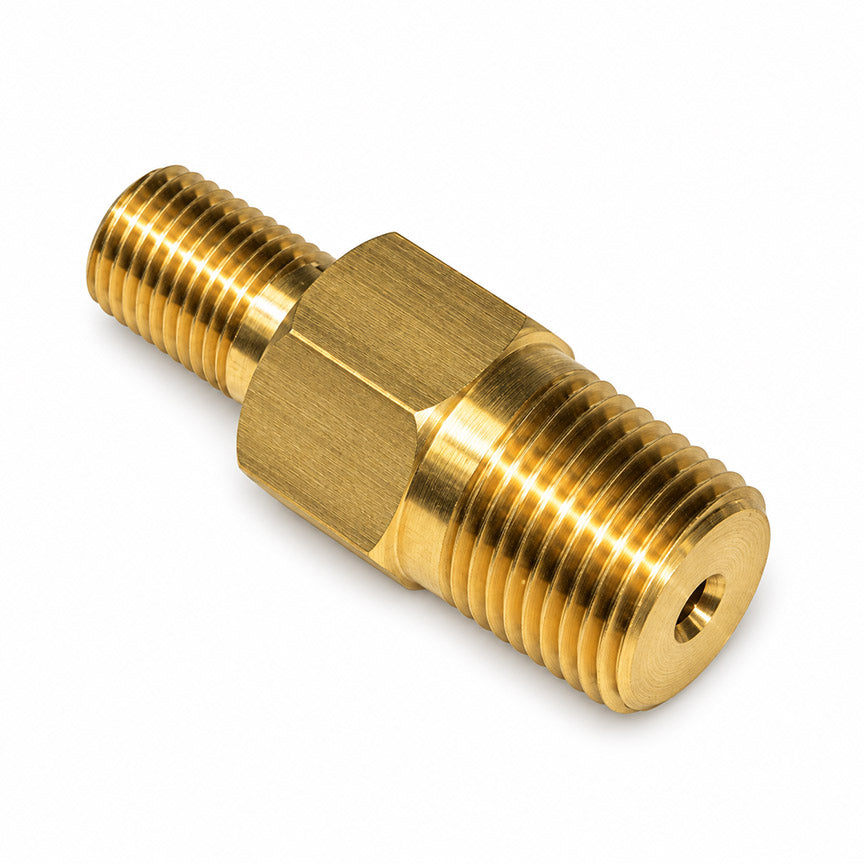 Detergent Pump to CAT Pump Manifold Adaptor – 1/2" MPT × 1/4" MPT