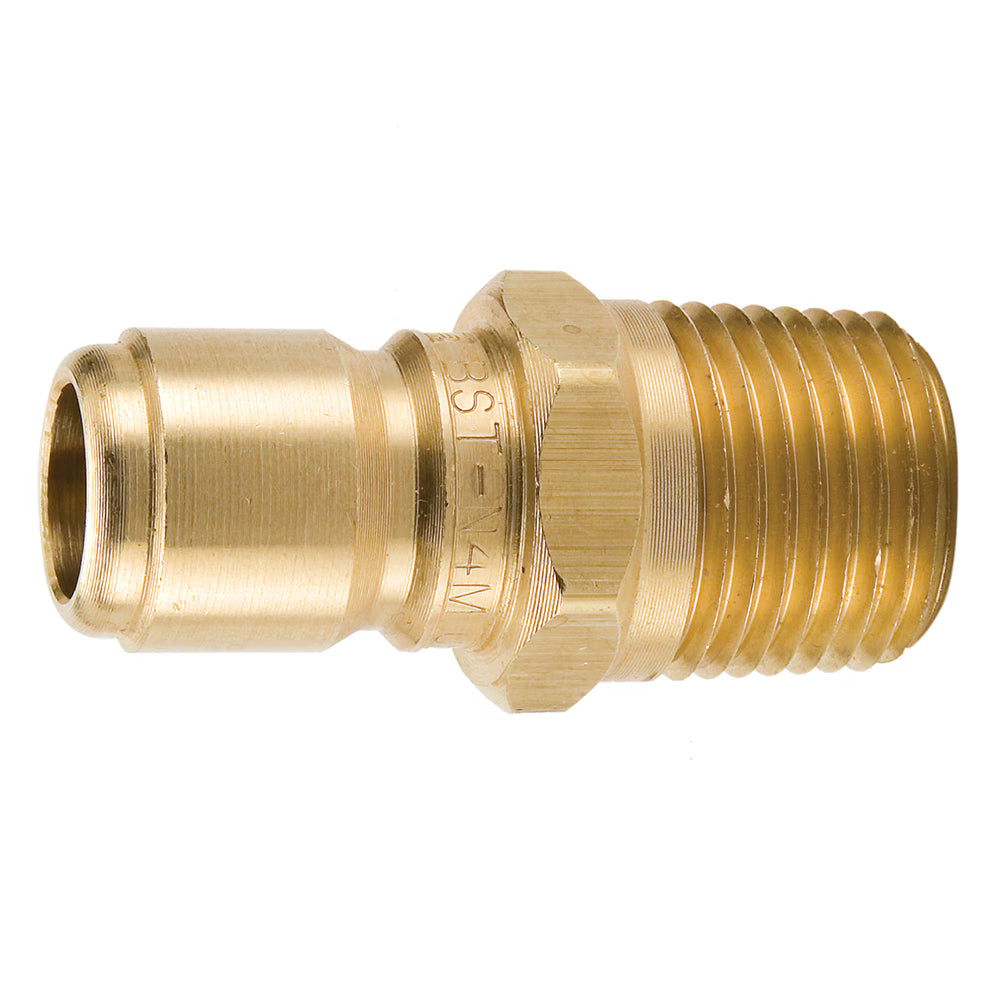 Parker Brass Free-Flow Male Quick Connect, 1/2" × 1/2" MPT