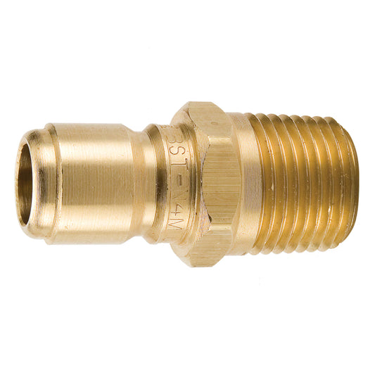 Parker Brass Free-Flow Male Quick Connect, 1/2" × 1/2" MPT