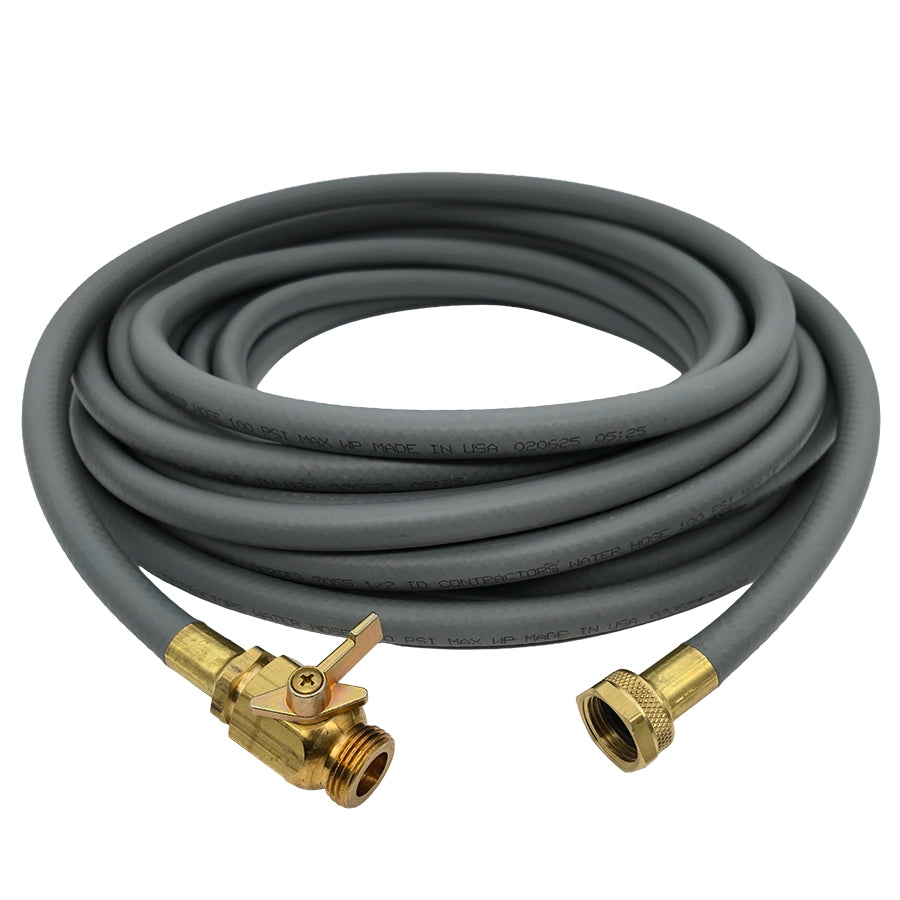 Supply (Garden) Hose With Shutoff Valve - 100'