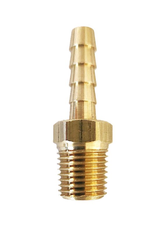 1/4" Brass Hose Barb MPT X 1/4" Hose Connector