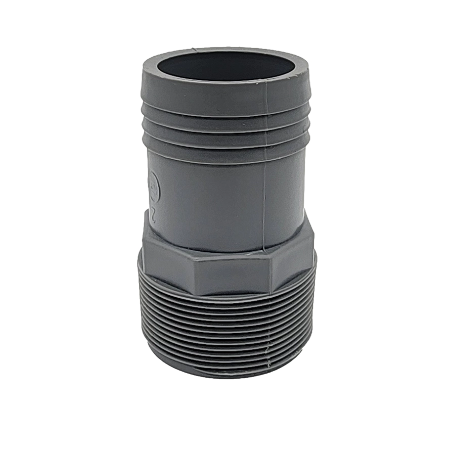 2" Vacuum Hose Barb Adapter × 2" MNPT, PVC