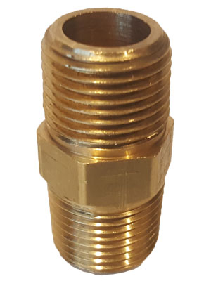 3/8" Brass Hex Nipple
