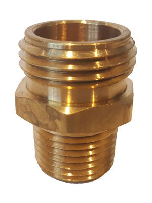 3/4" Brass Male Garden Hose Thread X 1/2" MPT