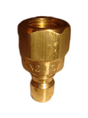 1/4" Brass Male Free Flow Quick Connect