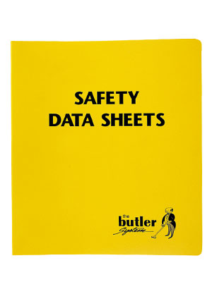 Safety Data Sheets Binder for Butler System Binder Holders